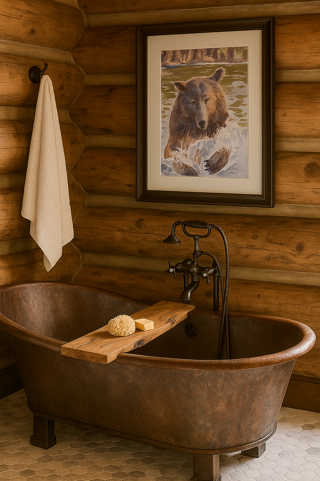 Grizzer In Water - Print